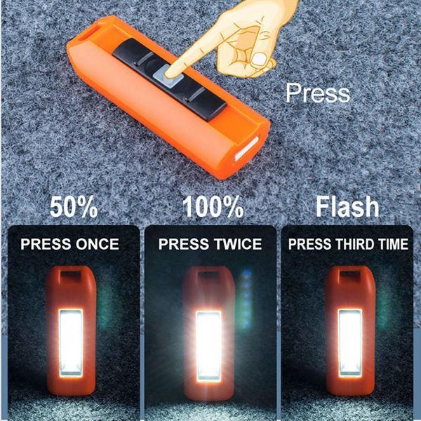 Mini-05W-USB-Rechargeable-COB-LED-Keychain-Light-Flashlight-Pocket-Torch-1229042