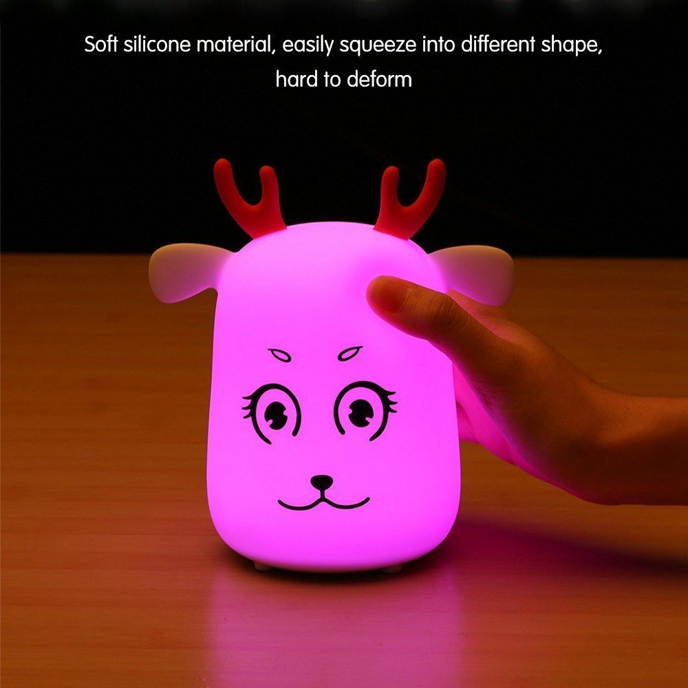 Novel-Cute-LED-Rechargeable-Silicone-Deer-Night-Light-Tap-Control-Bedroom-Home-Decor-Lamp-Kids-Gift-1381211