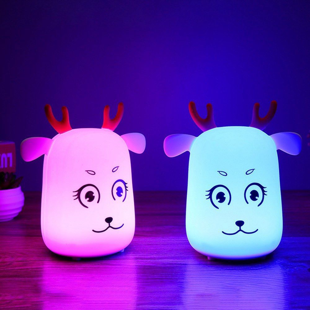 Novel-Cute-LED-Rechargeable-Silicone-Deer-Night-Light-Tap-Control-Bedroom-Home-Decor-Lamp-Kids-Gift-1381211