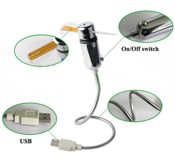USB-Mini-Flexible-Fan-Clock-with-LED-Light-For-PC-Laptop-992178