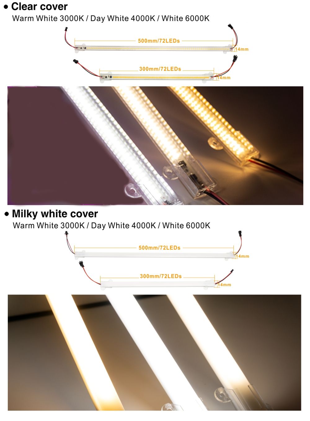 10PCS-30CM50CM-TransparentMilky-White-Shell-7W-2835-LED-Rigid-Strip-Bar-Light-for-Kitchen-Indoor-Bed-1758998