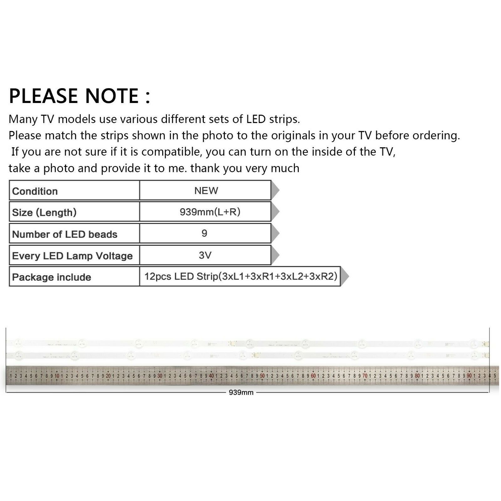 12PCS-DC3V-LED-Rigid-Strip-Light-Backlight-For-LG-47LN5400-UA-47LA6200-UA-47LN5750-UH-47LN5200-UA-1608965