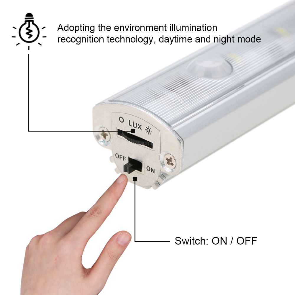 30CM-12W-PIR-Motion-Sensor-LED-Cabinet-Closet-Rigid-Light-for-Kitchen-Wardrobe-Cupboard-DC6V-1260687