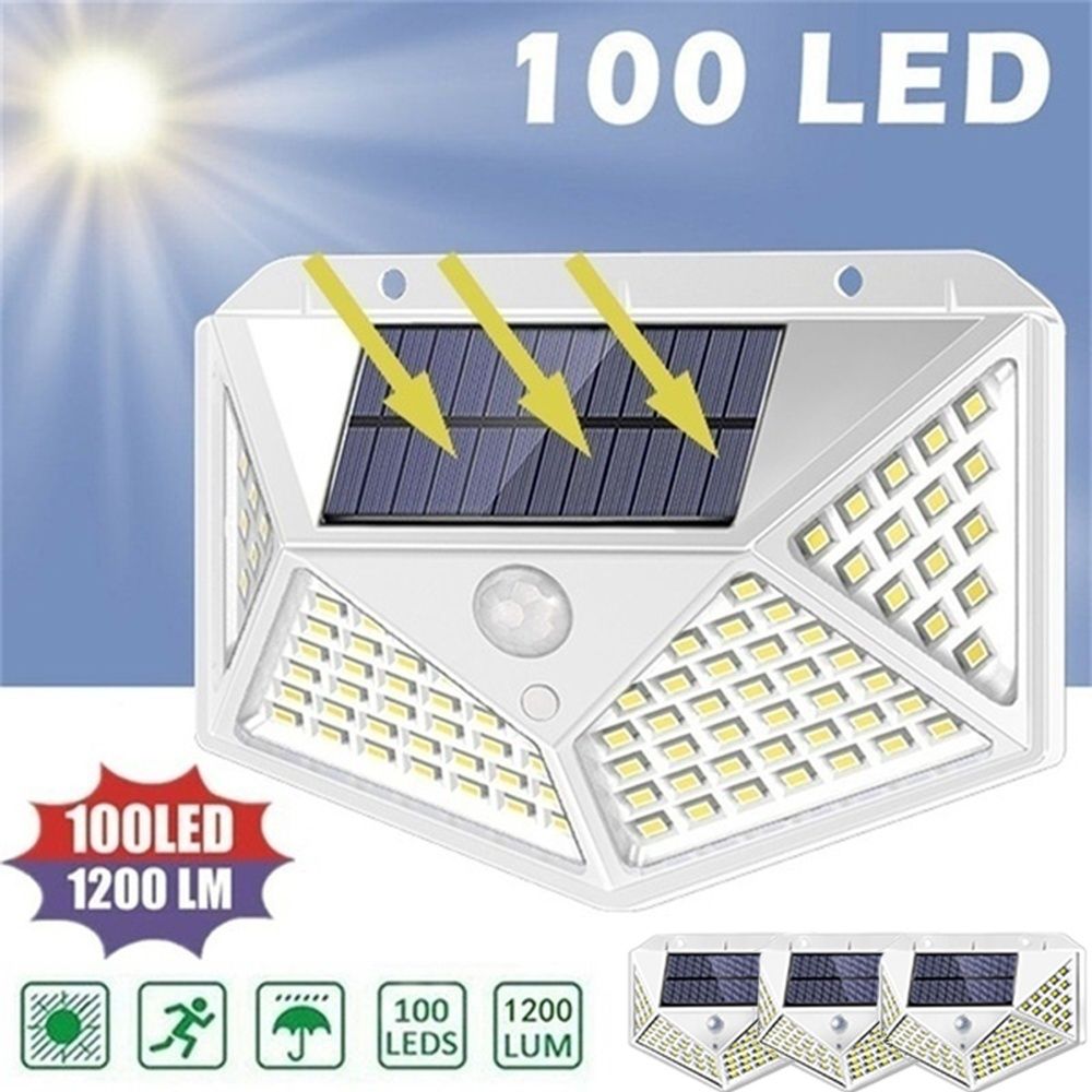 100-LED-Solar-Light-Outdoor-IP65-Waterproof-Wireless-Motion-Sensor-Lights-270degWide-AngleSecurity-W-1633570