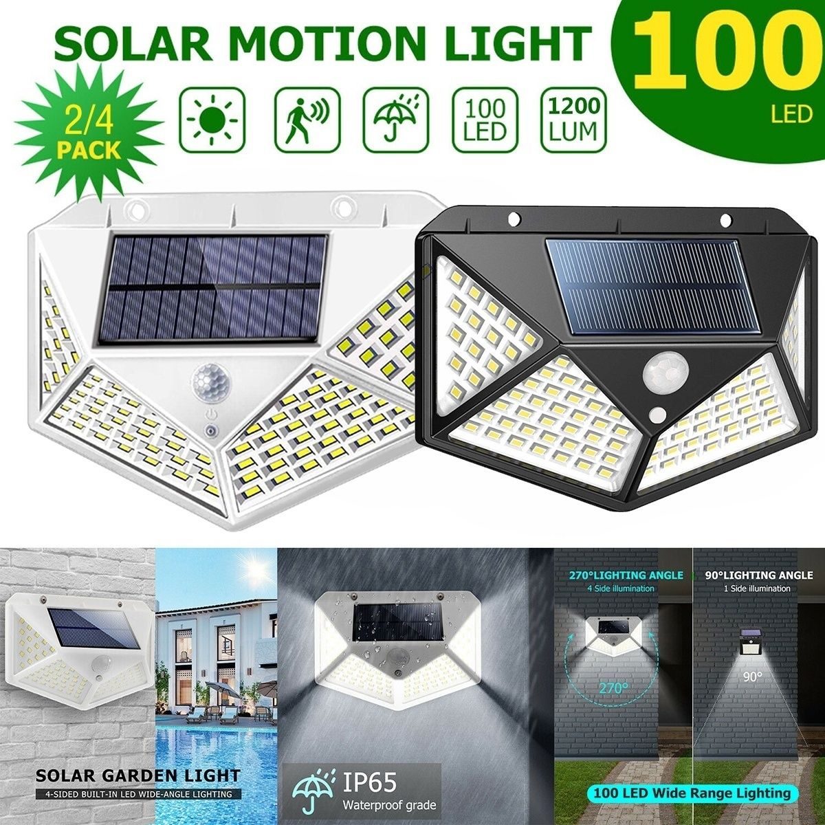 100-LED-Solar-Light-Outdoor-IP65-Waterproof-Wireless-Motion-Sensor-Lights-270degWide-AngleSecurity-W-1633570