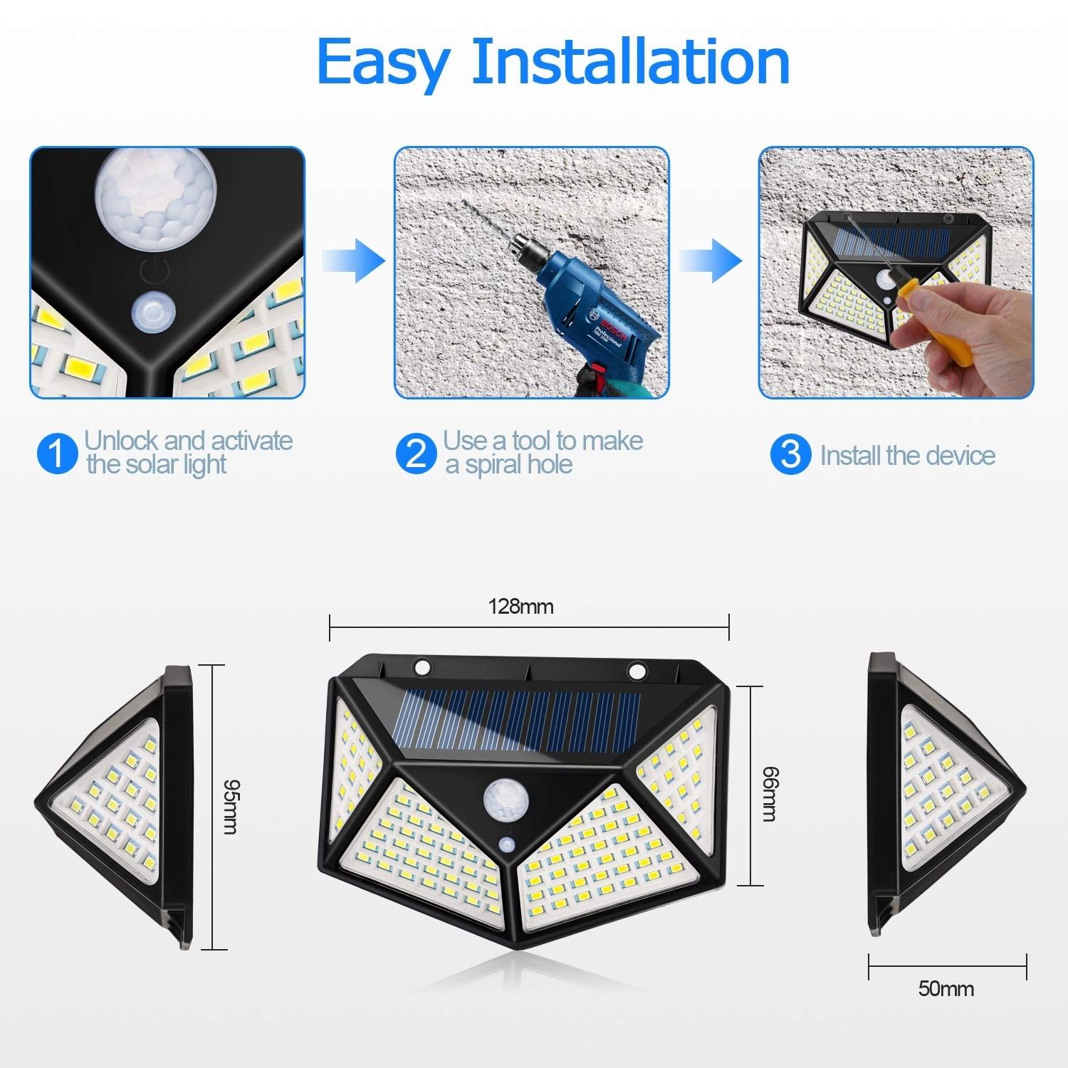 100-LED-Solar-Light-Outdoor-IP65-Waterproof-Wireless-Motion-Sensor-Lights-270degWide-AngleSecurity-W-1633570