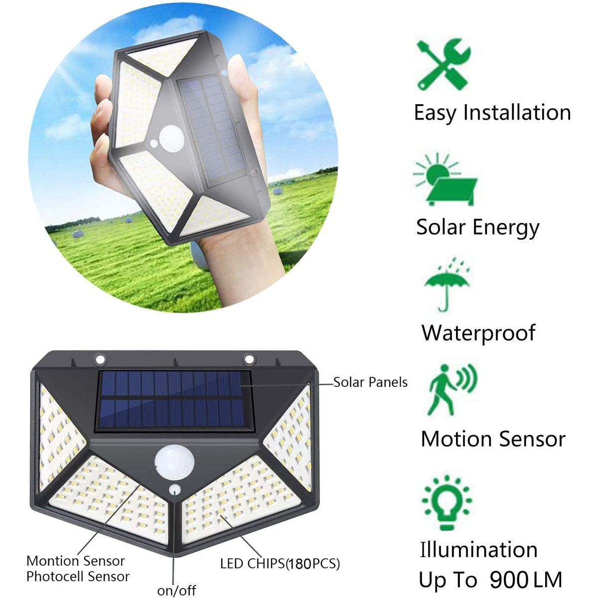 124Pcs-ARILUX-180LED-Outdoor-Solar-Powered-Wall-Lamps-PIR-Motion-Sensor-Garden-Security-Solar-Lights-1712133