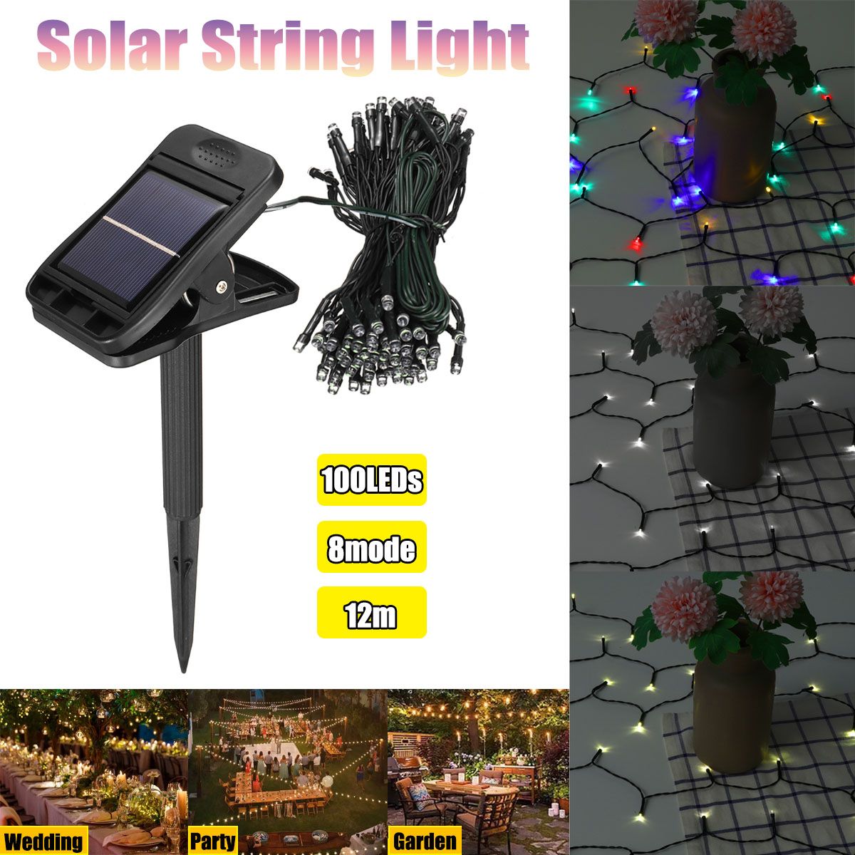 12M-8-Mode-Solar-Powered-100LED-String-Light-Waterproof-Copper-Wire-Fairy-Outdoor-Garden-Clip-Yard-L-1739941