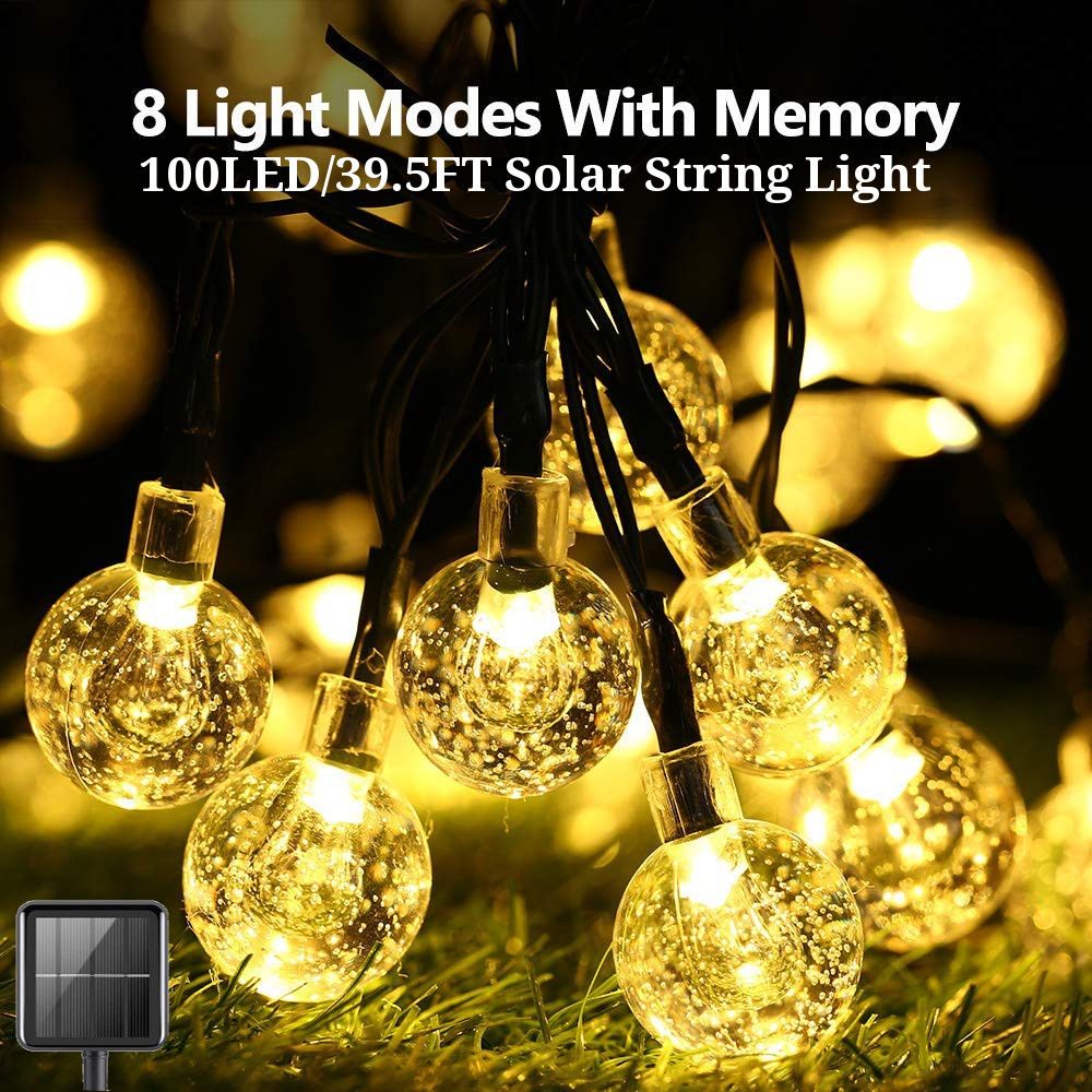 12M-8-Modes-100LED-Solar-String-Light-Crystal-Ball-Fairy-Lamp-Wedding-Holiday-Home-Party-Christmas-T-1568461