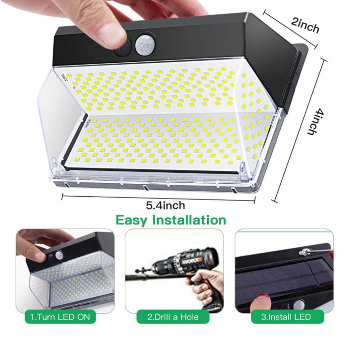 12Pcs-262LED-Infrared-Induction-Solar-Wall-Light-Courtyard-Wall-Security-Light-Garden-1726627