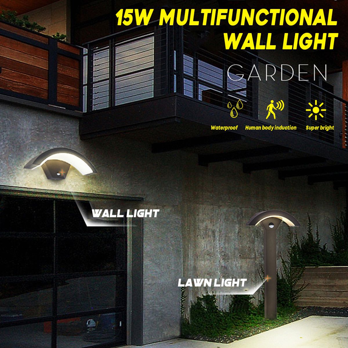 15W-LED-Wall-Lamp-Motion-Sensor-Garden-Yard-Outdoor-Indoor-Warm-White-Light-1638284