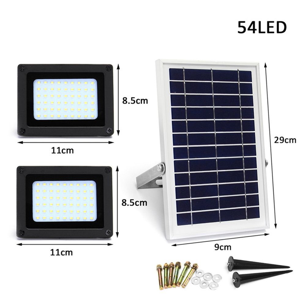 2-Pcs-5W-54-LED-Flood-Light-Waterproof-Light-Sensor-Solar-Light-1299776