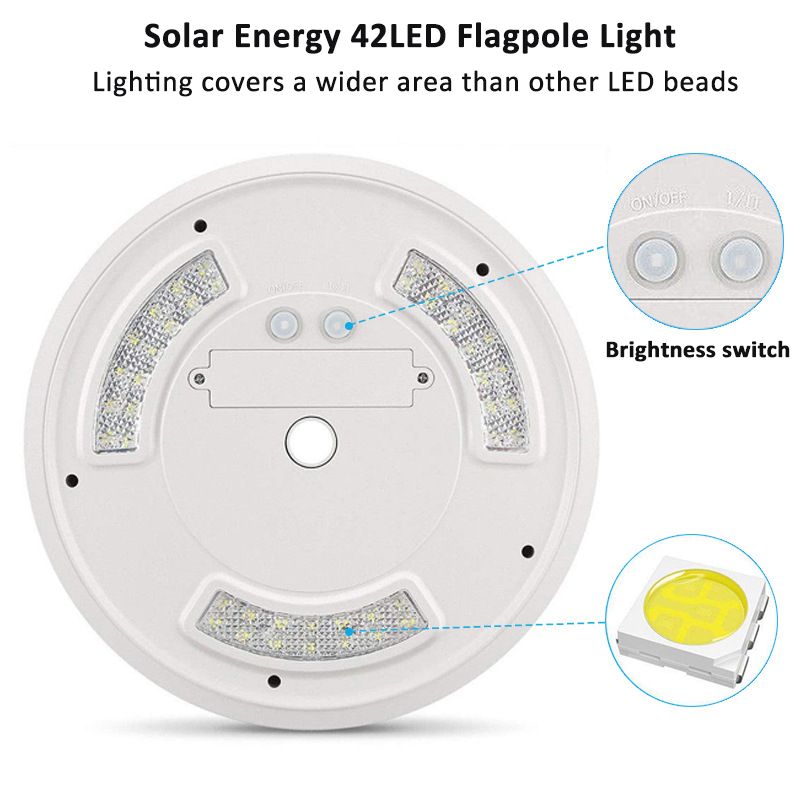 22cmx35cm-LED-Solar-Flagpole-Light-Super-Bright-Outdoor-Garden-Lamp-1712015