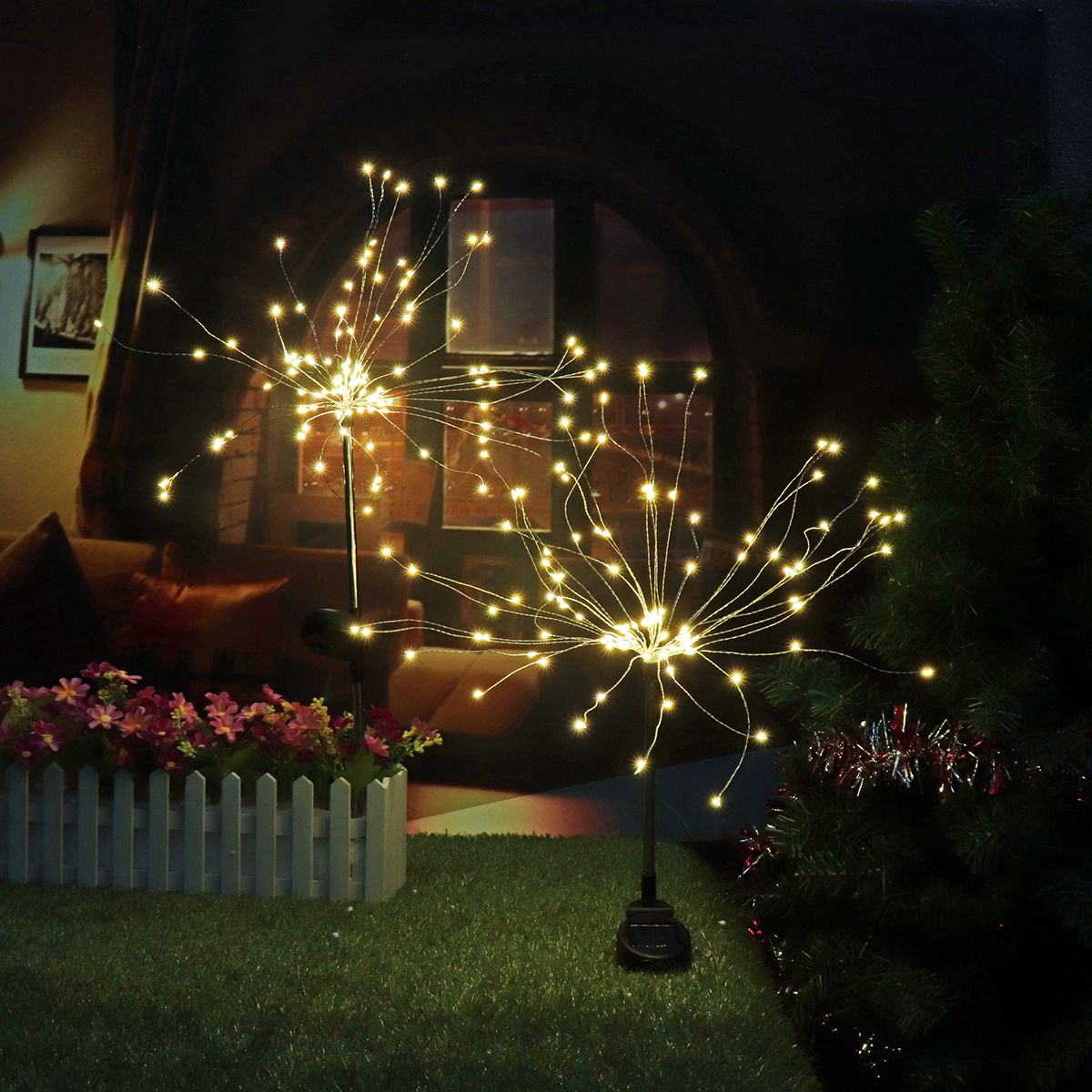 2PCS-Solar-Powered-105LED-Starburst-Fireworks-Fairy-String-Landscape-Light-Christmas-Outdoor-Decor-1370703