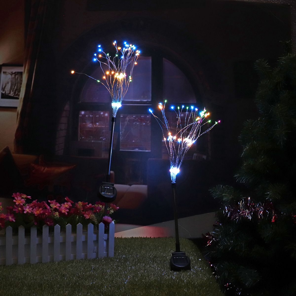 2PCS-Solar-Powered-105LED-Starburst-Fireworks-Fairy-String-Landscape-Light-Christmas-Outdoor-Decor-1370703