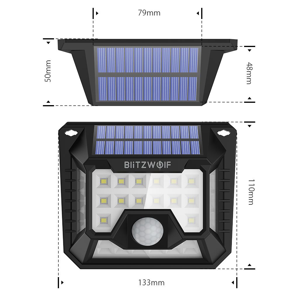 2Pcs-BlitzWolf-BW-OLT3-Outdoor-Solar-Lights-32-LED-120degPIR-Sensor-Wide-Angle-Waterproof-Wall-Light-1677319