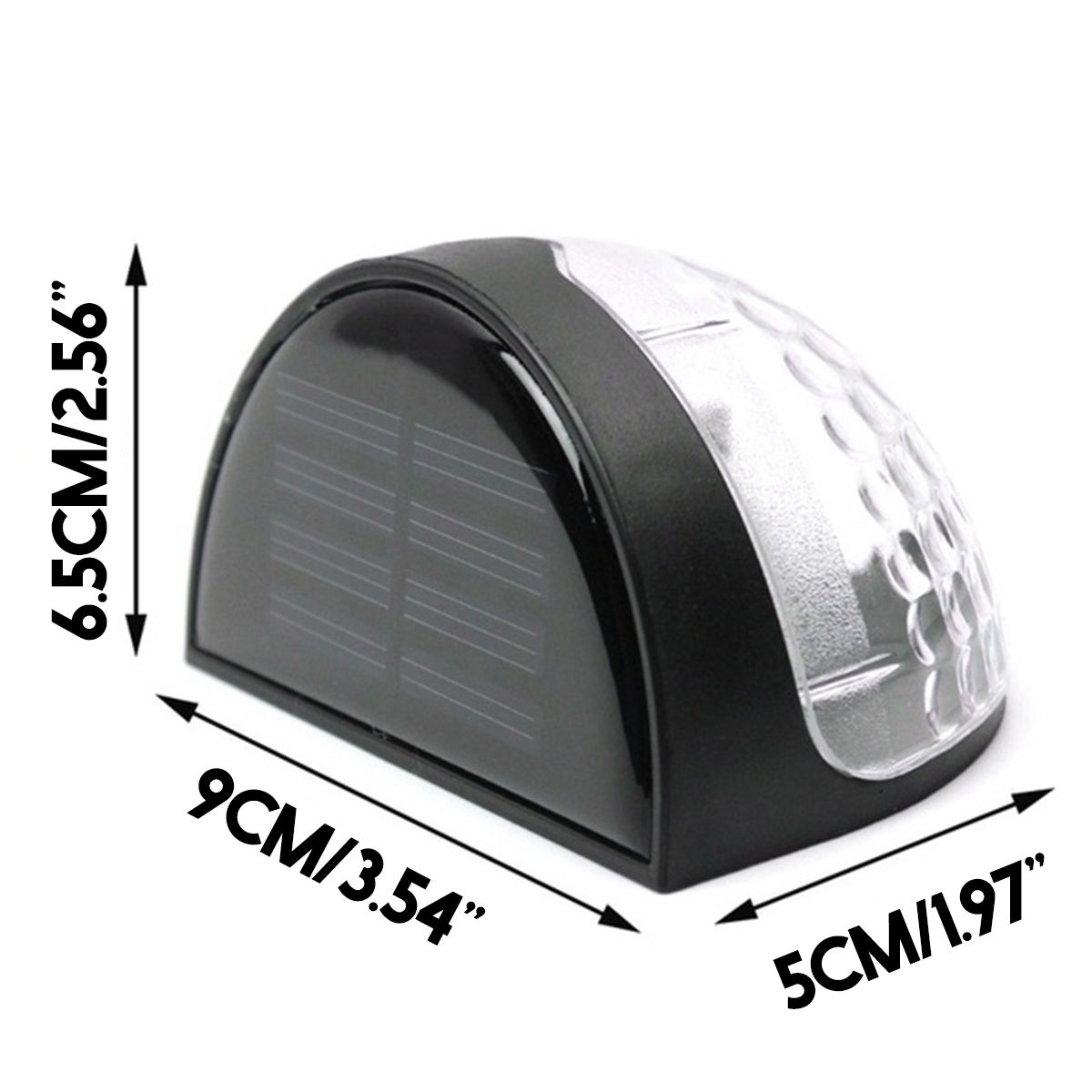 2X-Waterproof-Outdoor-6-LED-Solar-Panel-Semi-Sphere-Fence-Garden-Wall-Light-1672272