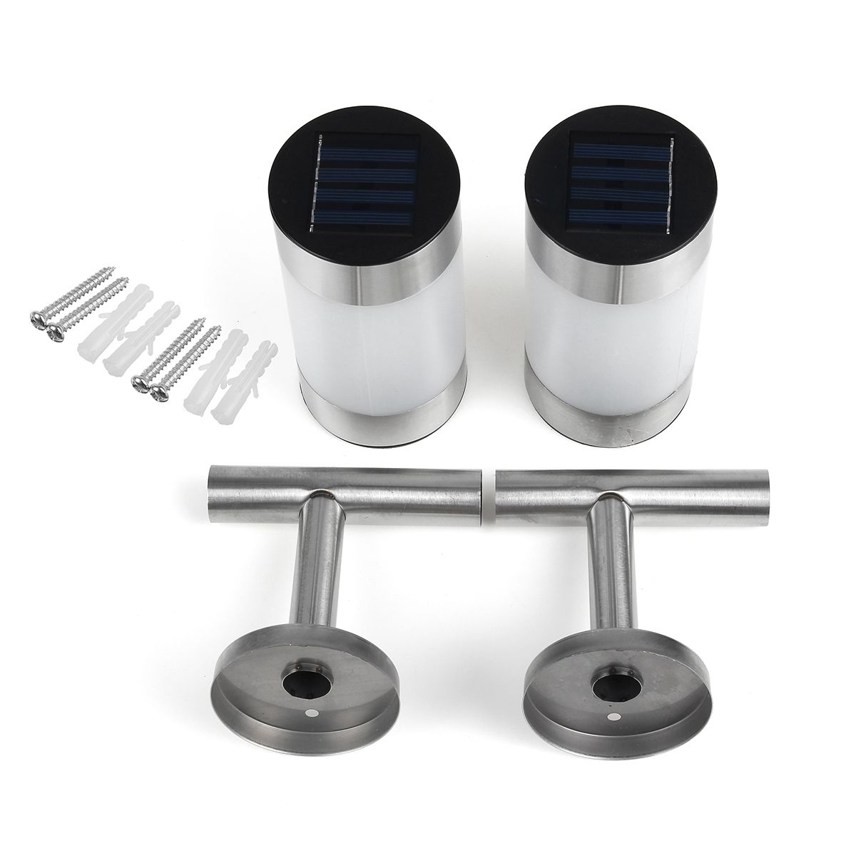 2x-Stainless-Steel-Solar-Powered-LED-Wall-Lights-Shed-Fence-Door-Outdoor-Garden-1757565