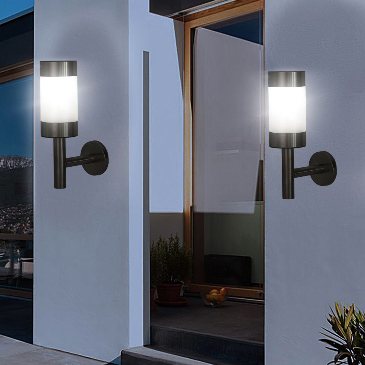 2x-Stainless-Steel-Solar-Powered-LED-Wall-Lights-Shed-Fence-Door-Outdoor-Garden-1757565