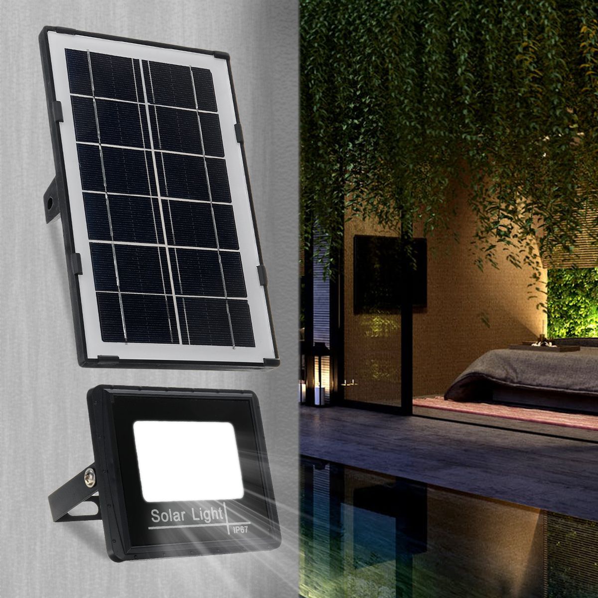 30W-27LED-Solar-Powered-Flood-Light-Outdoor-Garden-Wall-Lamp-Waterproof--Remote-1679189