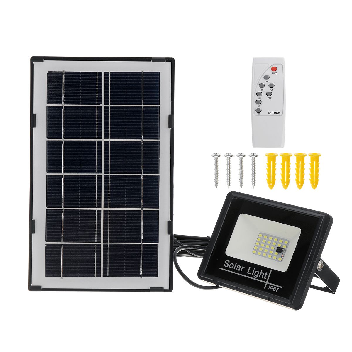 30W-27LED-Solar-Powered-Flood-Light-Outdoor-Garden-Wall-Lamp-Waterproof--Remote-1679189