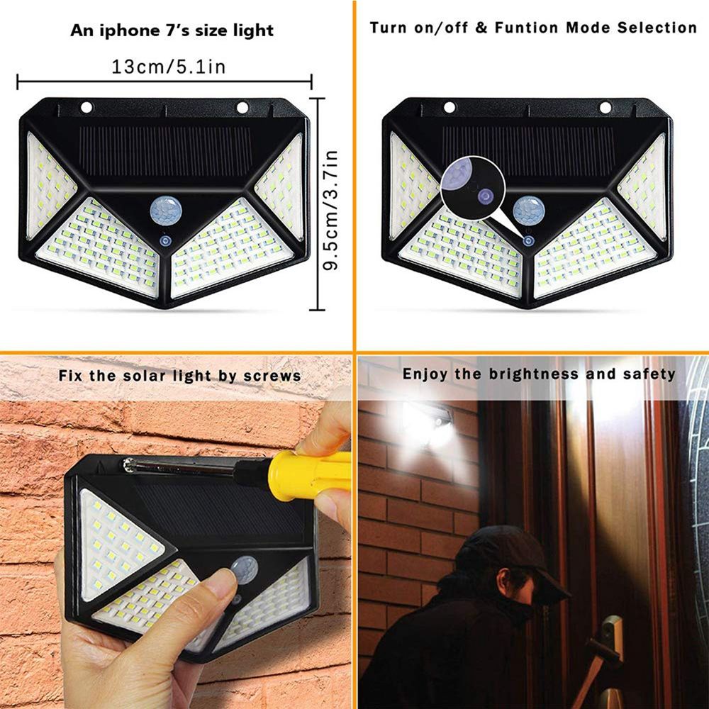 4pcs-100-LED-Solar-Powered-PIR-Motion-Sensor-Wall-Light-Outdoor-Garden-Lamp-3-Modes-1595216