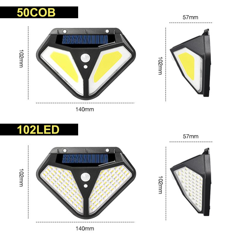 50COB102LED-Solar-Light-Motion-Sensor-Waterproof-Wall-Street-Lamp-Yard-Corridor-Outdoor-Lighting-1728556
