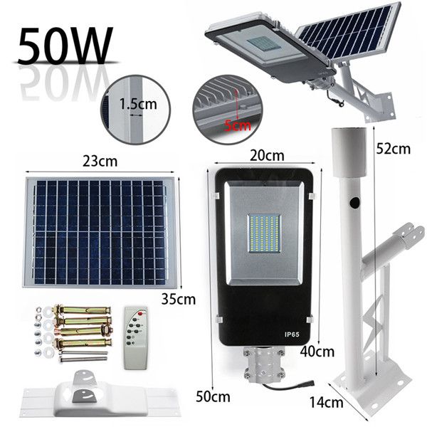 50W-96LED-1000LM-Solar-Powered-Light-Sensor-Street-Light-with-Rmote-Control-Waterproof-Outdoor-Light-1264881