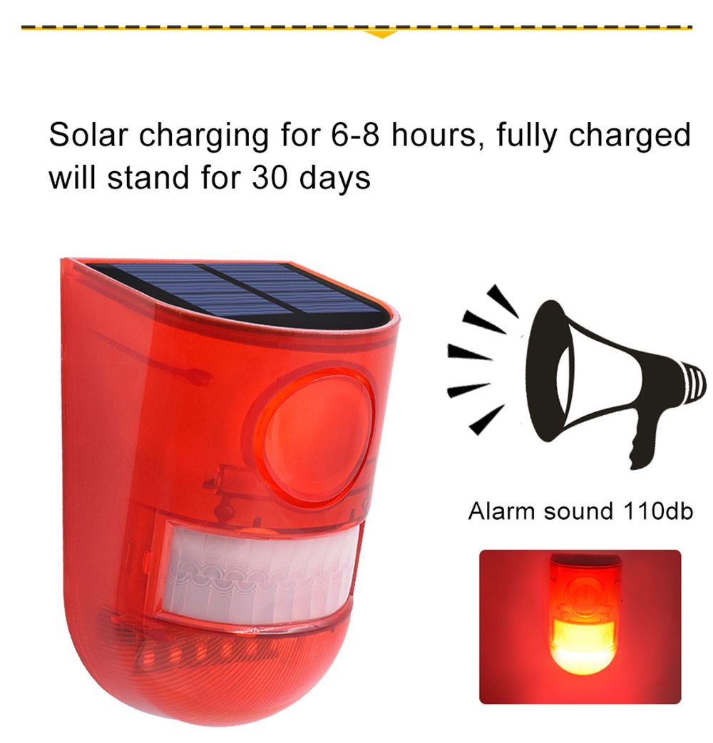 6-LED-Solar-Alarm-Red-Lamp-Motion-Sensor-Warning-Sound-Light-Waterproof-for-Garden-Factory-Warehouse-1483834