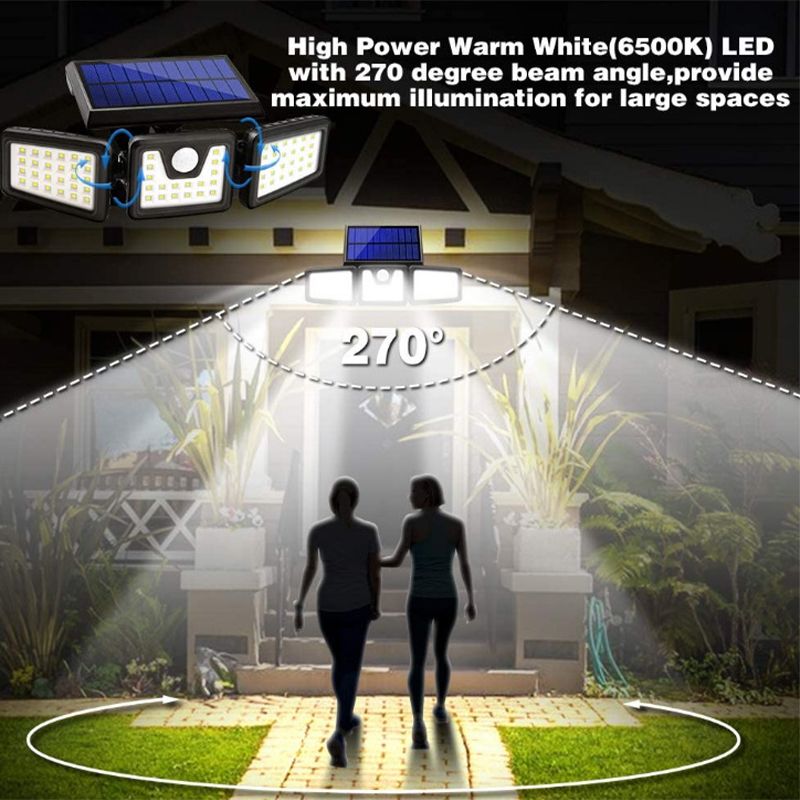 74LED100COB-3-Modes-Solar-Wall-Light-Triple-Head-Outdoor-Sensor-Light-1677430