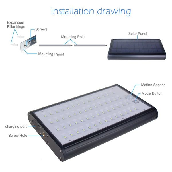 ARILUX-Solar-Powered-56-LED-Motion-Sensor-Street-Light-4400mAh-450lm-Waterproof-Wall-Lamp-for-Outdoo-1248422