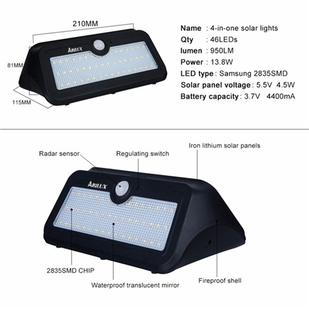 ARILUXreg-AL-SL-13-46-LED-Solar-Powered-PIR-Motion-Sensor-Wall-Light-Waterproof-Security-Outdoor-Lam-1277236