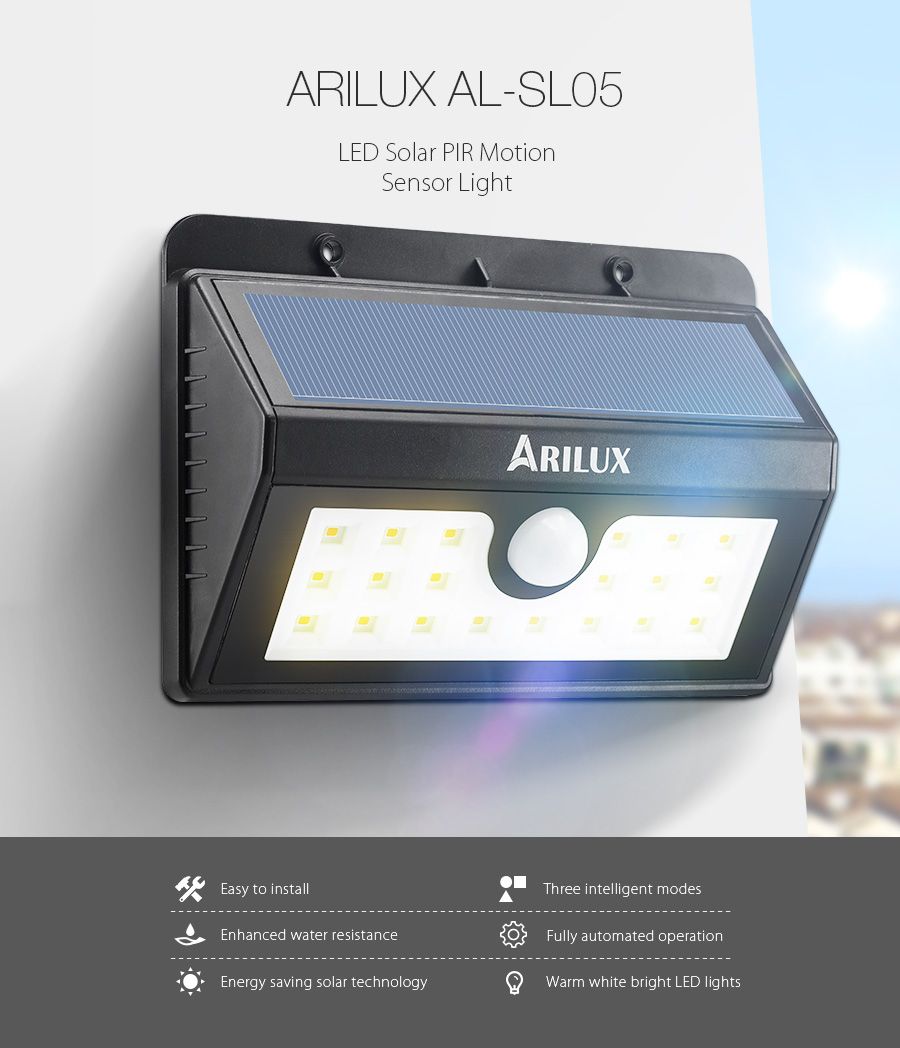 ARILUXreg-PL-SL-05-Wireless-Solar-20-LED-Waterproof-PIR-Motion-Sensor-Outdoor-Warm-White-Wall-Light-1088425