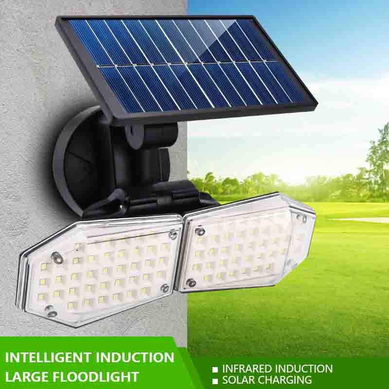 Double-Head-Motion-Sensor-LED-Solar-Light-Outdoor-Spotlight--Waterproof-Rotatable-Wall-Lamp-1678347