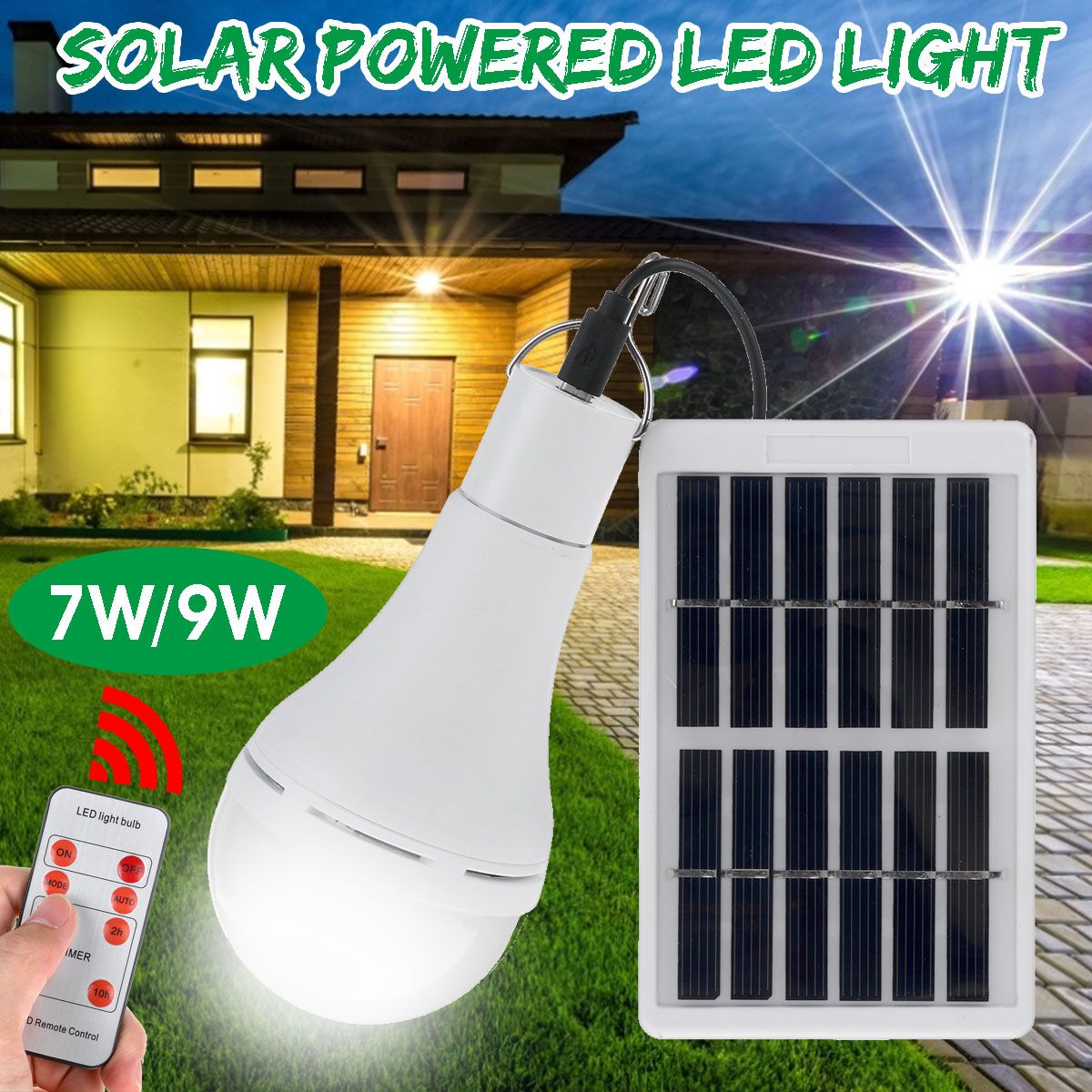 Portable-Solar-Powered-LED-Light-Bulb-Remote-Control-7W-9W-Hang-Up-Lamp-Camping-1724061