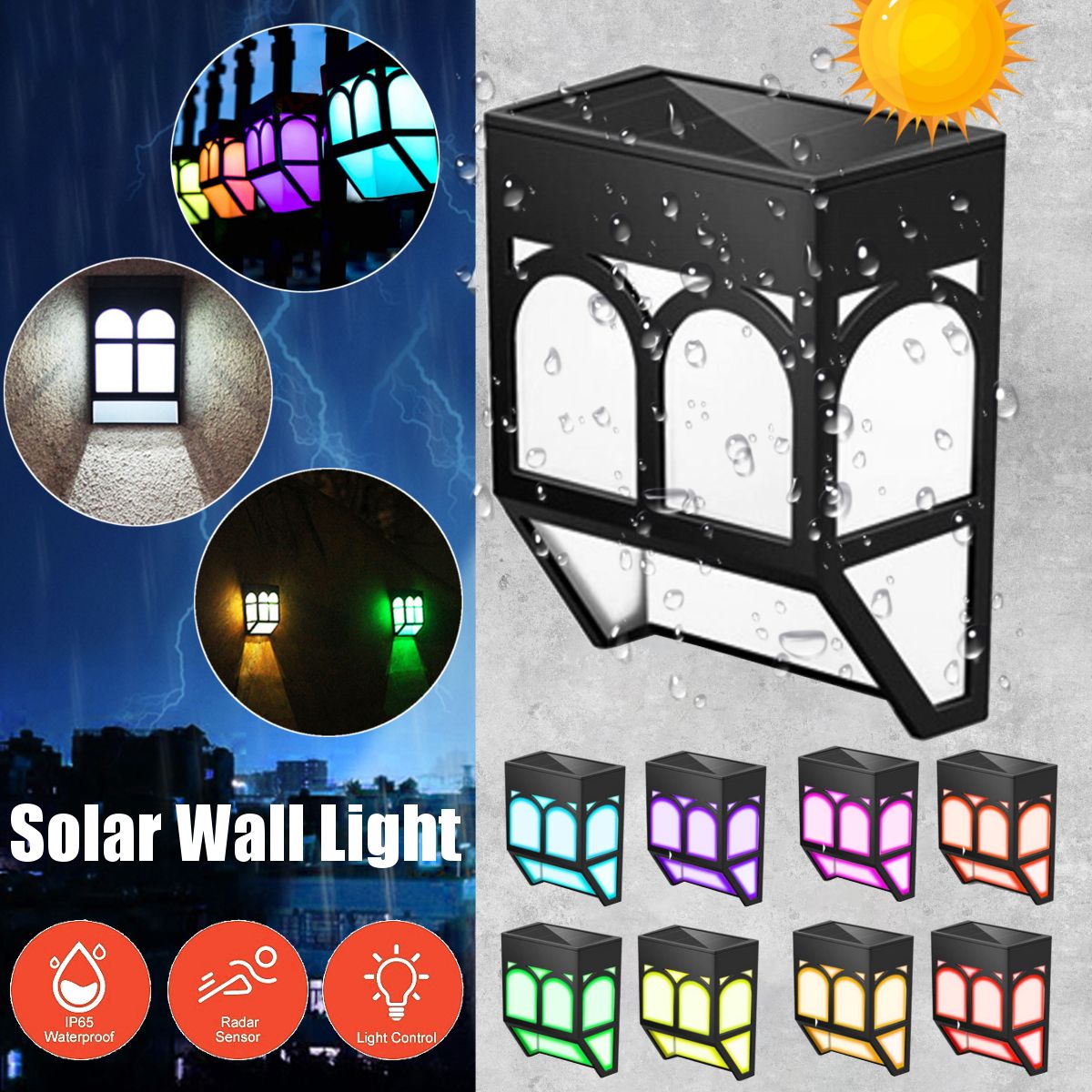 RGB-LED-Solar-Wall-Street-Light-Automatic-Lamp-Waterproof-Outdoor-Garden-1733691