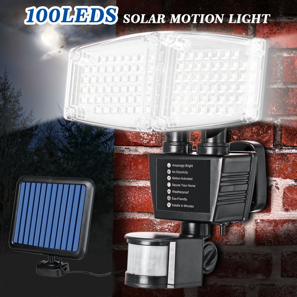 Solar-Powered-100-LED-800LM-Motion-Sensor-Light-Adjustable-Wall-Light-Waterproof-Outdoor-Garden-1357890