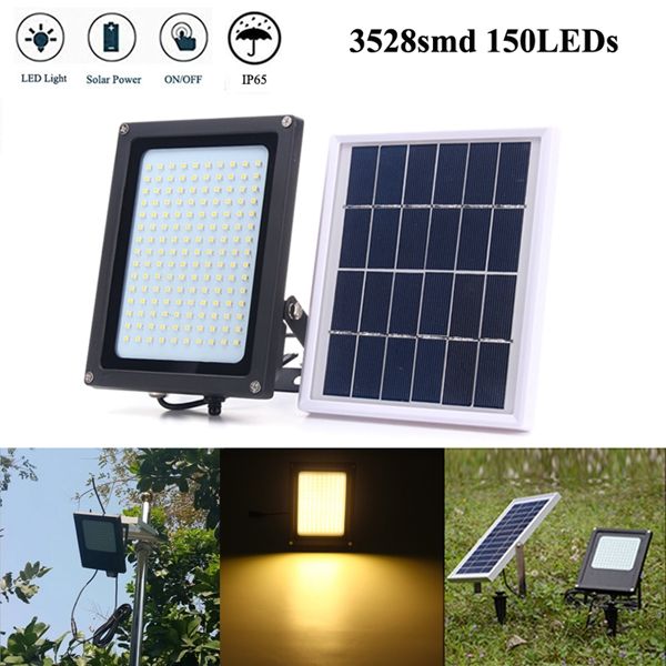 Solar-Powered-150-LED-Radar-Motion-Sensor-Flood-Light-Waterproof-Outdoor-Warm-White-Security-Lamp-1258435