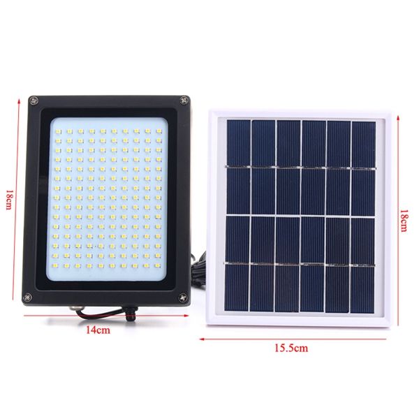 Solar-Powered-150-LED-Radar-Motion-Sensor-Flood-Light-Waterproof-Outdoor-Warm-White-Security-Lamp-1258435