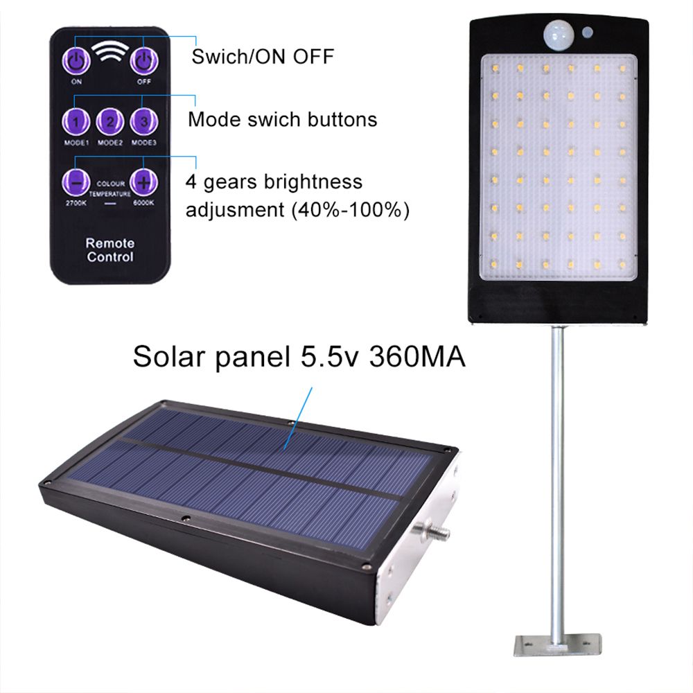 Solar-Powered-2W-48LED-SMD2835-3-Mode-PIR-Motion-Sensor-IP65-Wall-Light-Street-Garden-Lamp-DC55V-1385076