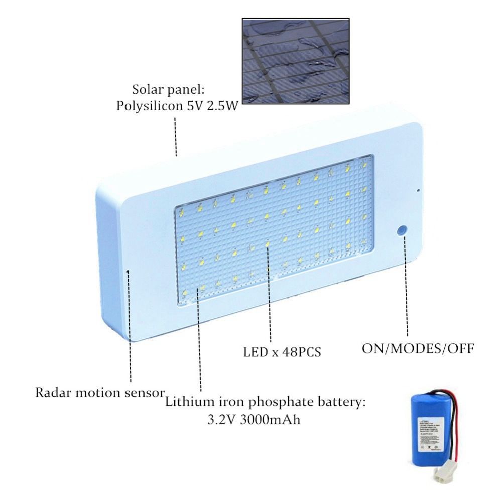 Solar-Powered-48-LED-Radar-Motion-Sensor-Waterproof-Wall-Light-Outdoor-Garden-with-4-Modes-1369573