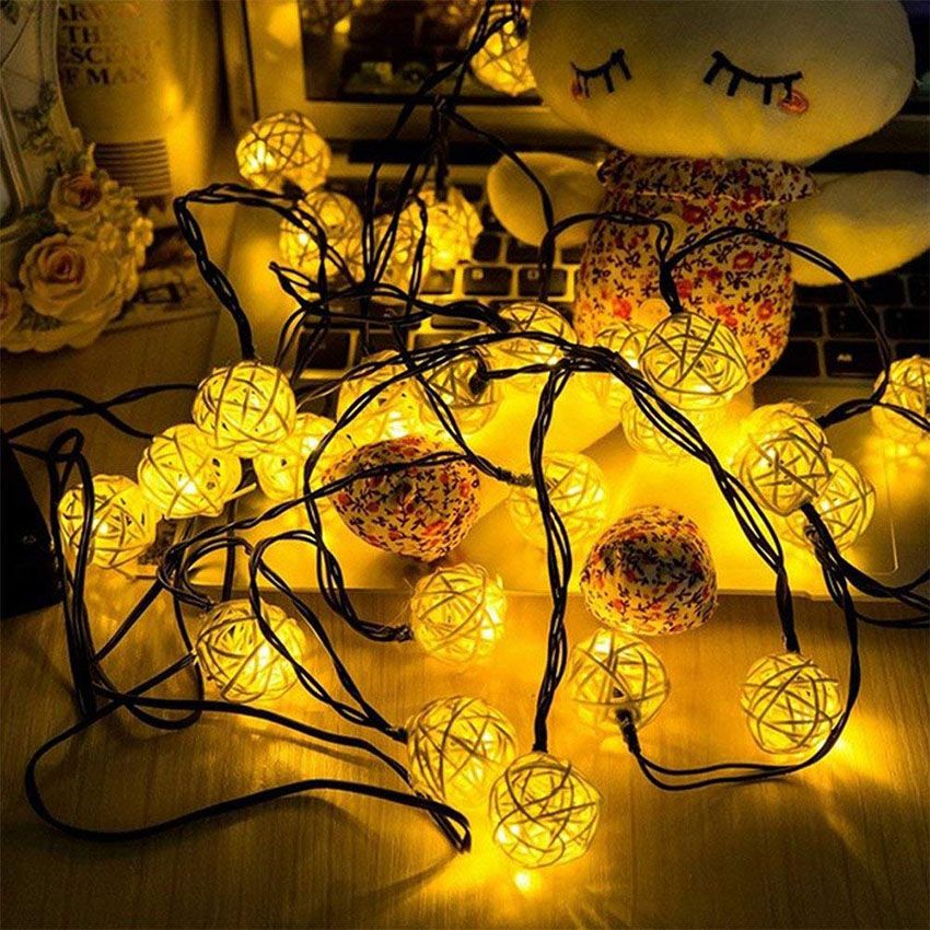 Solar-Powered-65M-30-LED-Rattan-Balls-Fairy-String-Lights-Warm-WhiteMulticolor-Christmas-Holiday-Out-1749752