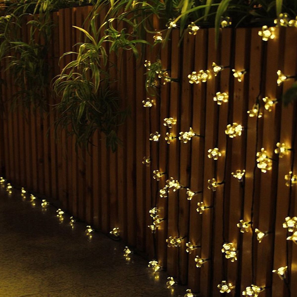 Solar-Powered-7M-LED-Sakura-Flower-String-Light-Long-Bright--Single-Mode7-Modes-Outdoor-Garden-Bloss-1633375
