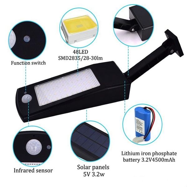 Solar-powered-Motion-Sensor-48-LED-Street-Light-Waterproof-Adujustable-Wall-Lamp-for-Outdoor-Garden-1255439