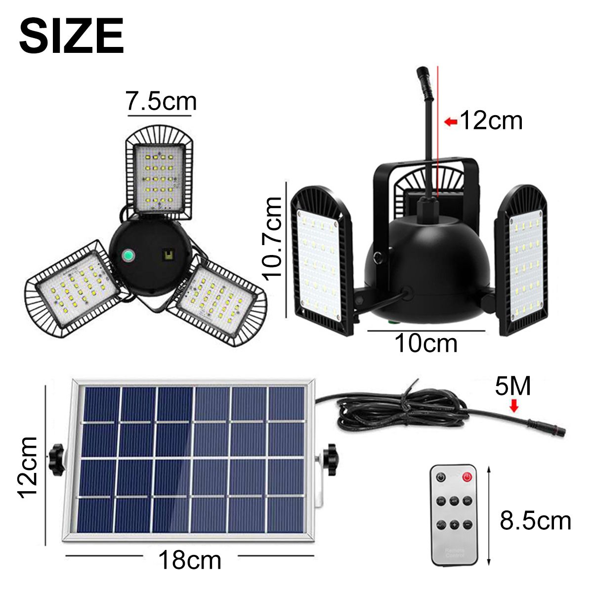 Waterproof-LED-Solar-Street-Light-Outdoor-Three-Blades-Garage-Courtyard-Garden-Lamp-1743385