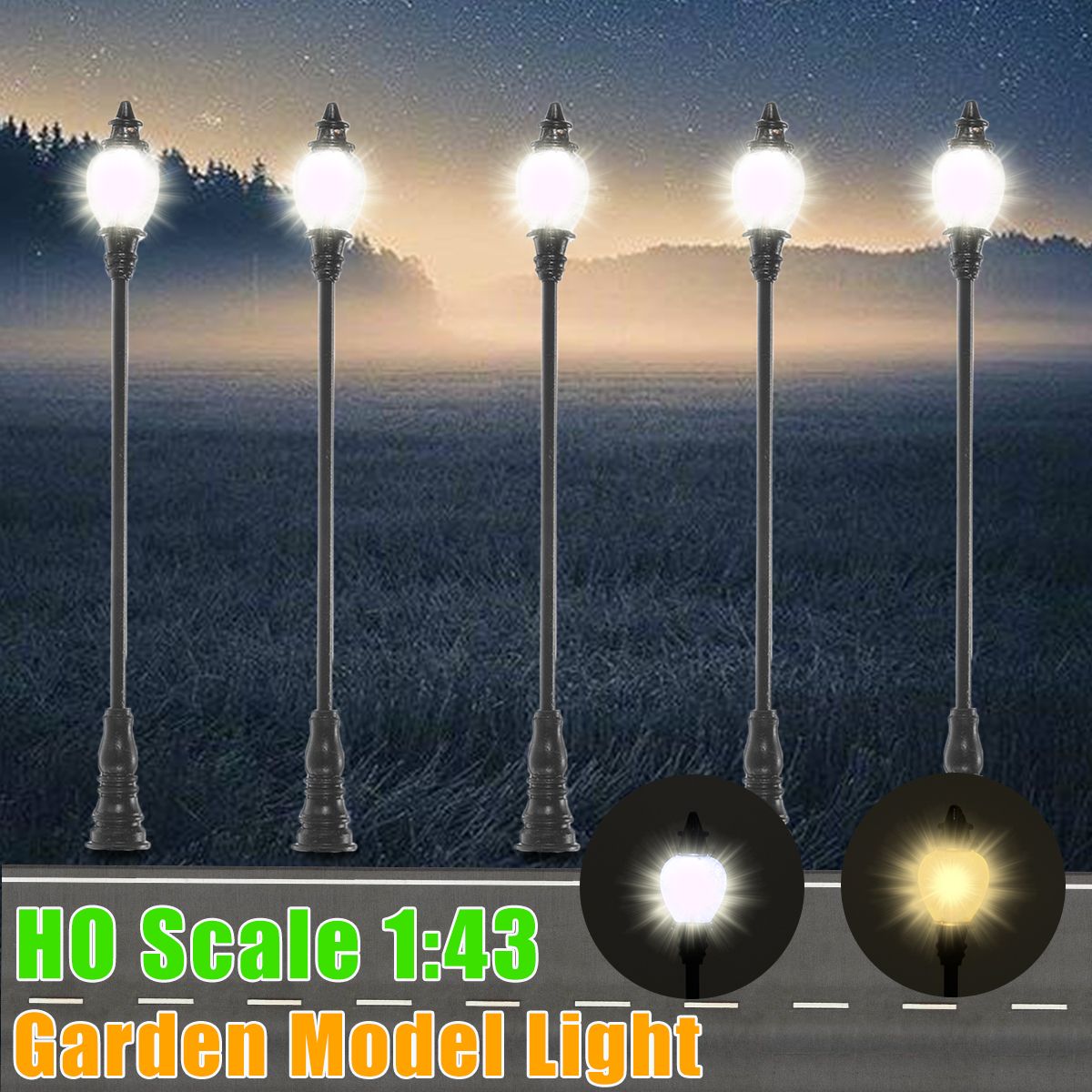 10Pcs-Scale-143-Model-Garden-Light-WarmWhite-Street-Antique-Light-Train-Lamp-1670453