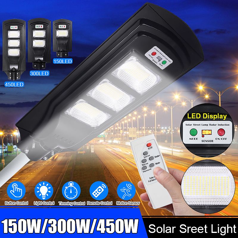 150300450LED-Solar-Street-Light-PIR-Motion-Sensor-Wall-Lamp-With-Remote-Waterproof-1618794