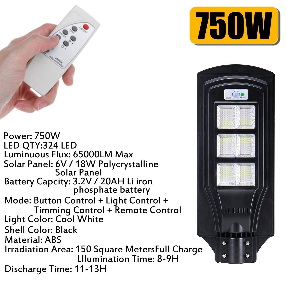200W-400W-750W-LED-Solar-Street-Light-Motion-Sensor-Radar-Induction-Wall-Lamp--Remote-Control-1692359