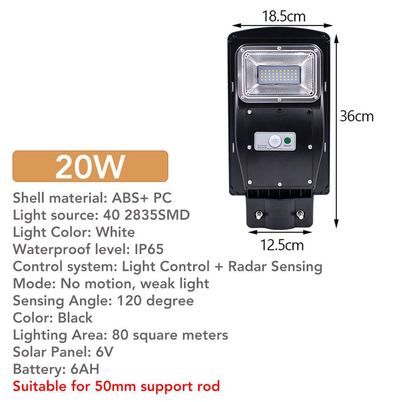 20W-Waterproof-Solar-Street-Light-Outdoor-without-Mounting-PoleLight-Control--Radar-Sensor-Solar-Flo-1641512