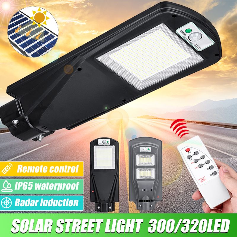 300320LED-Solar-Panel-Street-Light-Waterproof-Radar-Sensor-Wall-Lamp--Remote-Control-1720631